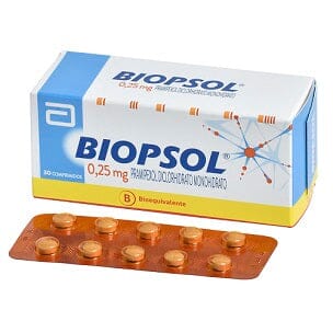 Biopsol 0,25 mg x 30 comprimidos "Ley Cenabast" Farmex-Pluxee-Persistente